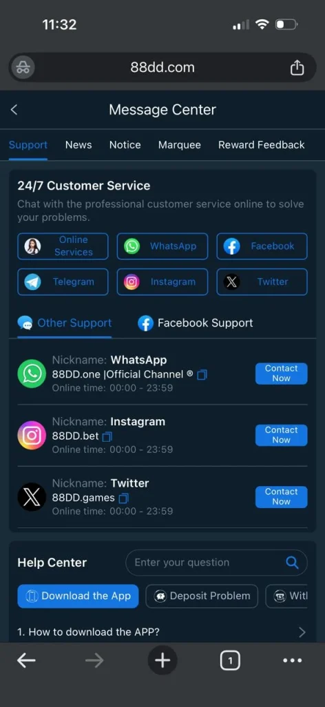 88DD Customer Support